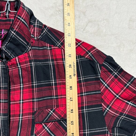 La Senza long Sleeve Checkered Soft Shirt Button Down Size Small - Picture 10 of 11